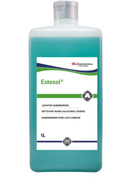 Estesol® ist eine Handreinigungslotion zur Entfernung industrieller Stäube und Verschmutzungen. Leicht parfümiert.